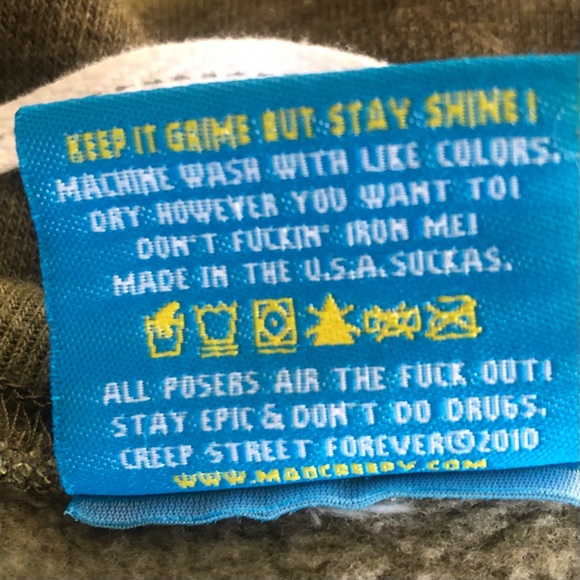 Creep Street See You in Hell Camo Sweatshirt - Size Small - Picture 15 of 15